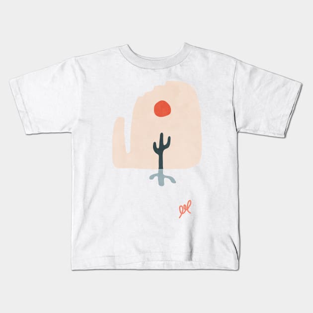 Desert Shapes 31 Kids T-Shirt by amini54